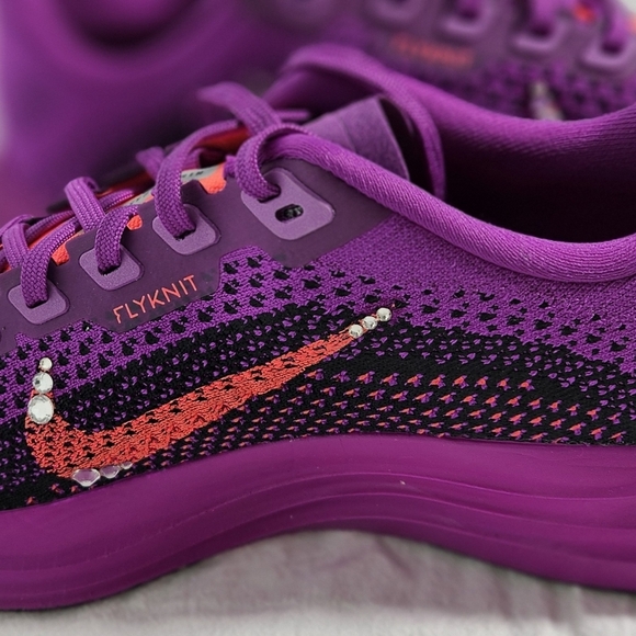 🌟New Bling Nike Sneaker Shoes Fly Knit Custom w/Crystal Rhinestones🌟 - Picture 5 of 9